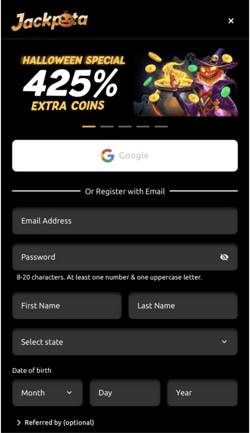Enter your email, first and last name