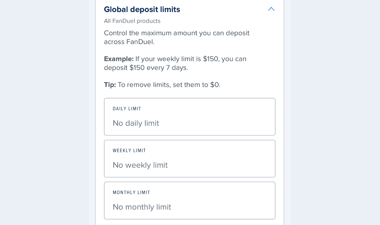 FanDuel Deposit Limits