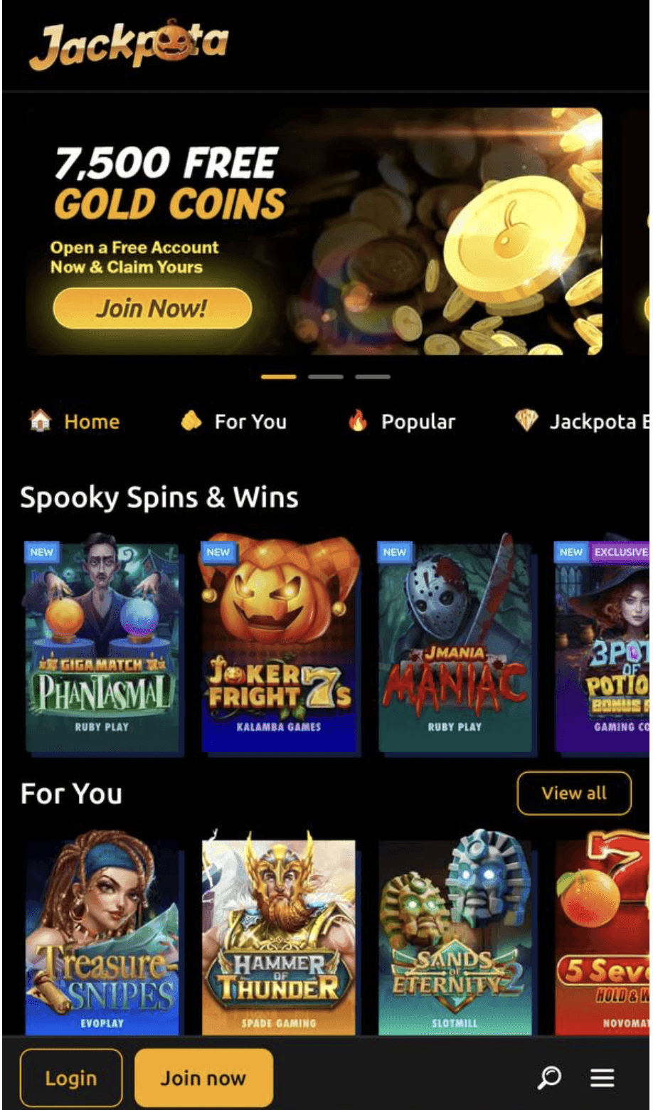 Head to jackpota.com 