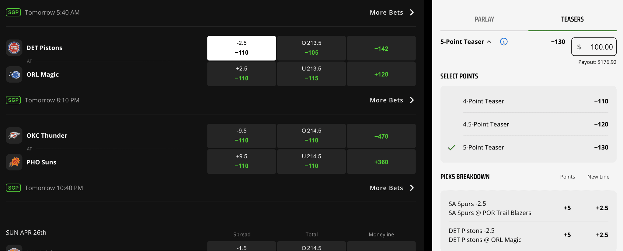 I checked the new price breakdown