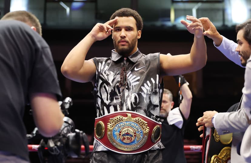  Moses Itauma celebrates victory over Dillian Whyte/ Getty Images