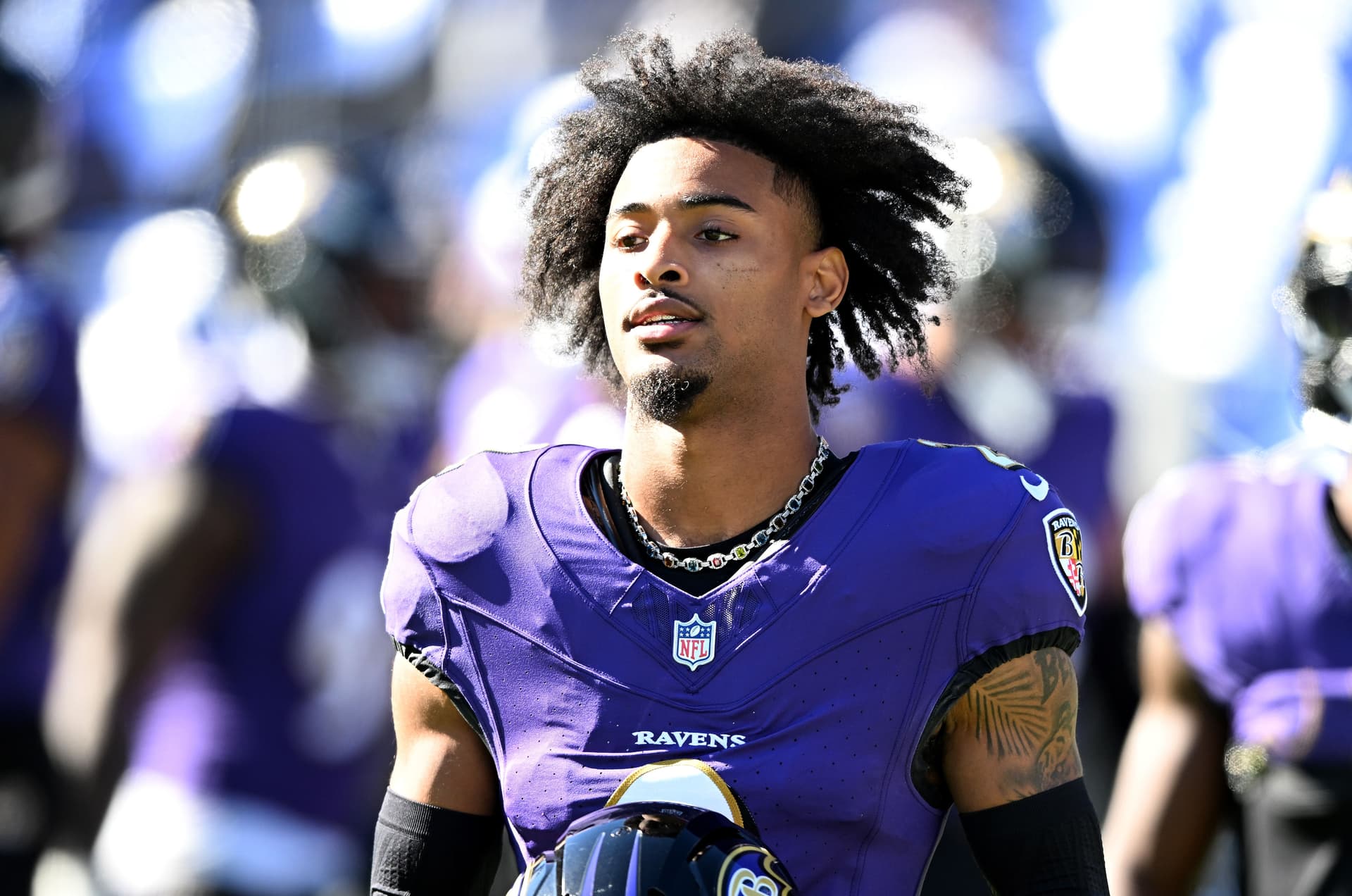 Nate Wiggins of the Baltimore Ravens