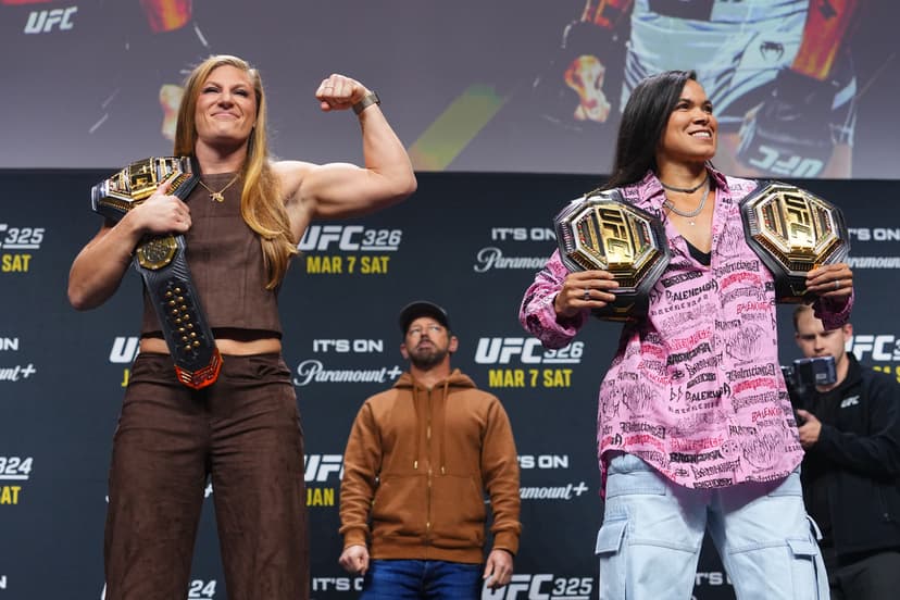 Opponents Kayla Harrison and Amanda Nunes