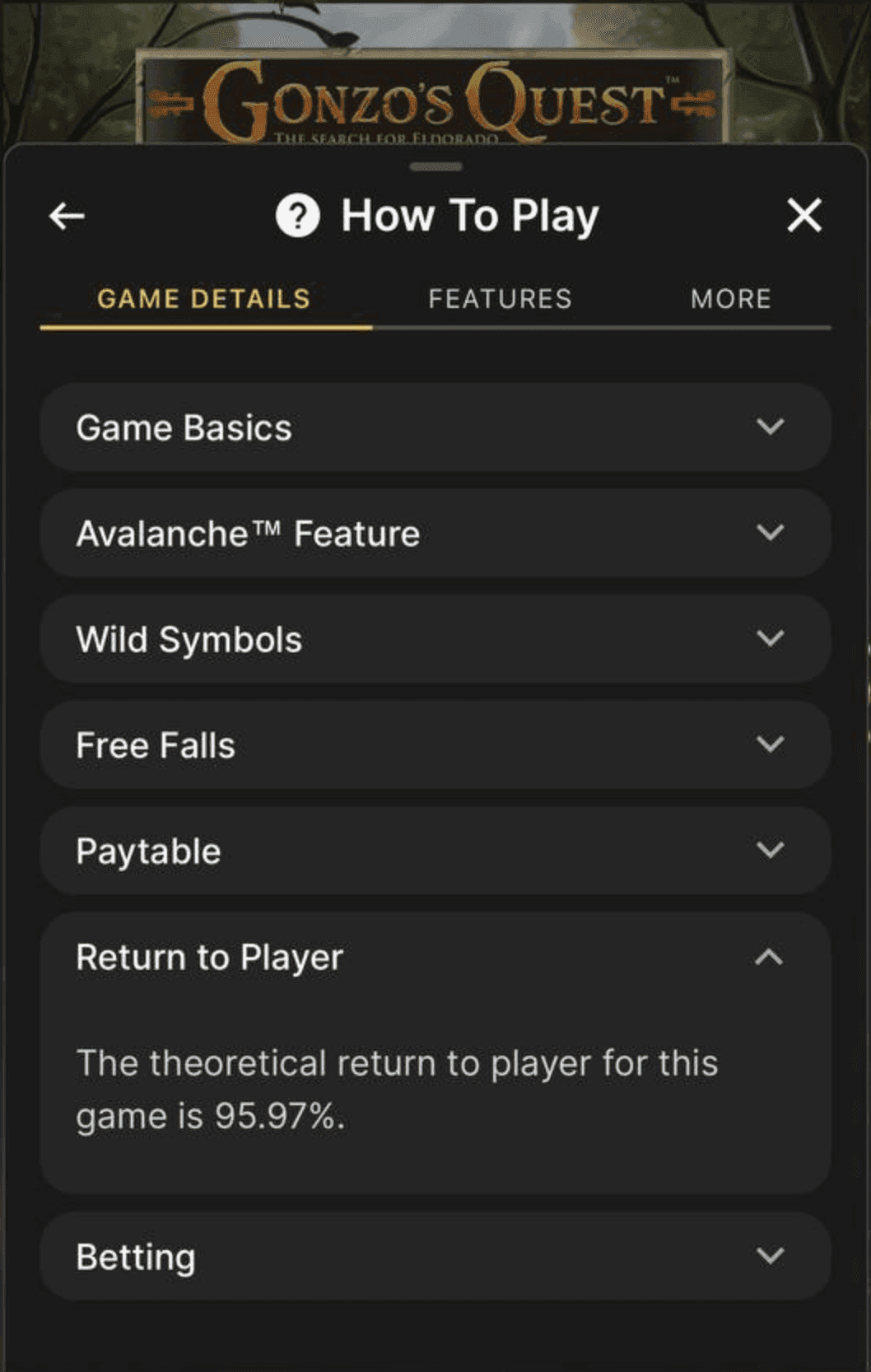 RTP & Volatility gonzo