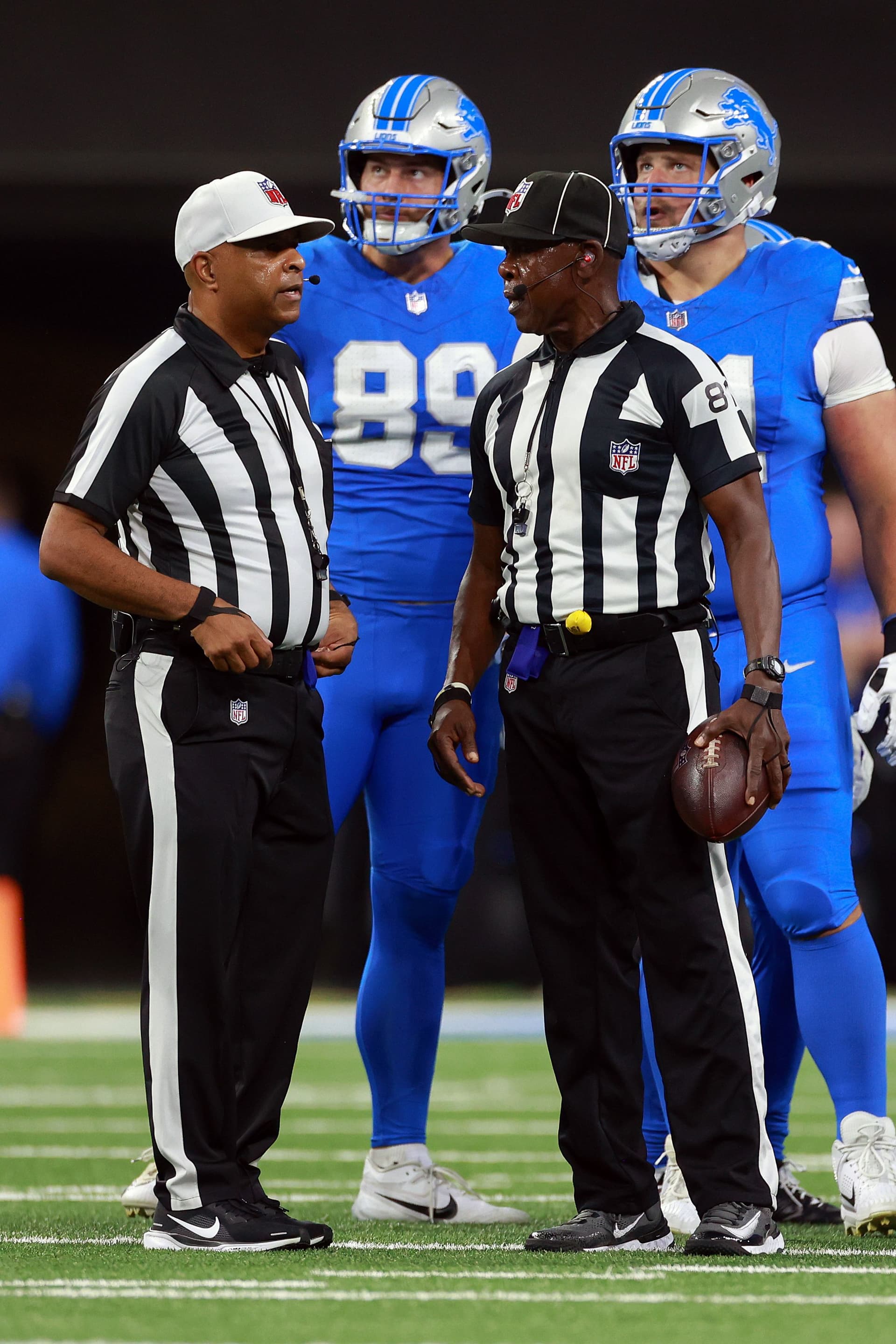 Referee Adrian Hill and umpire Roy Ellison