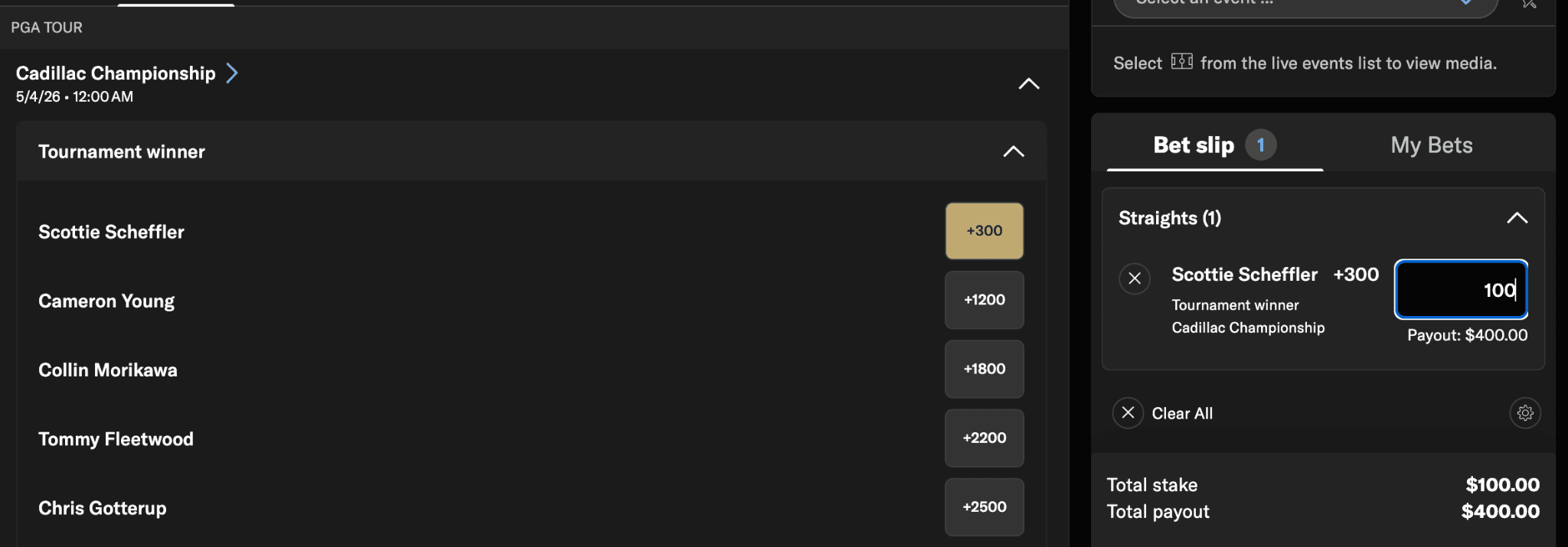 Scottie Scheffler arrives at Trump National Doral 