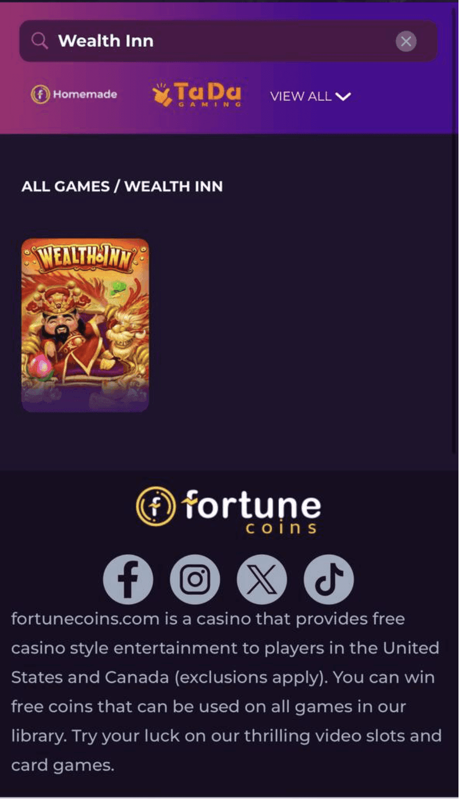 Search “Wealth Inn”, set your bet