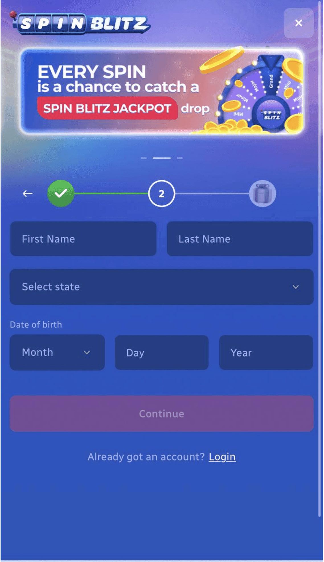 SpinBlitz Sign Up Guide