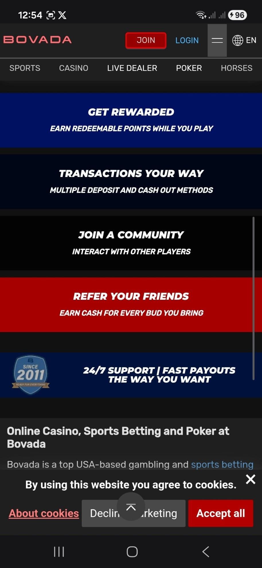 Sign up using your personal details