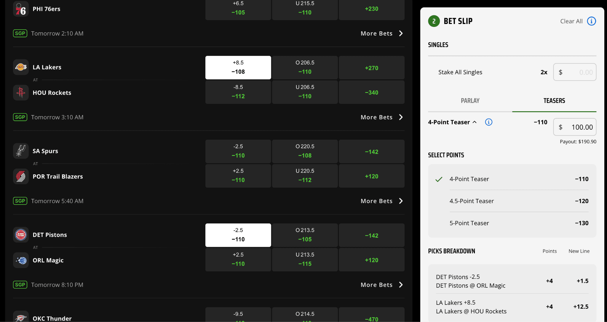 What Is Teaser Betting