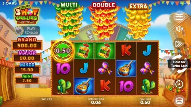 3 Super Hot Chillies, a follow up to 3 Oaks Gaming's popular 3 Hot Chillies slot machine, may be the very best triple pop hold and win style game out there.