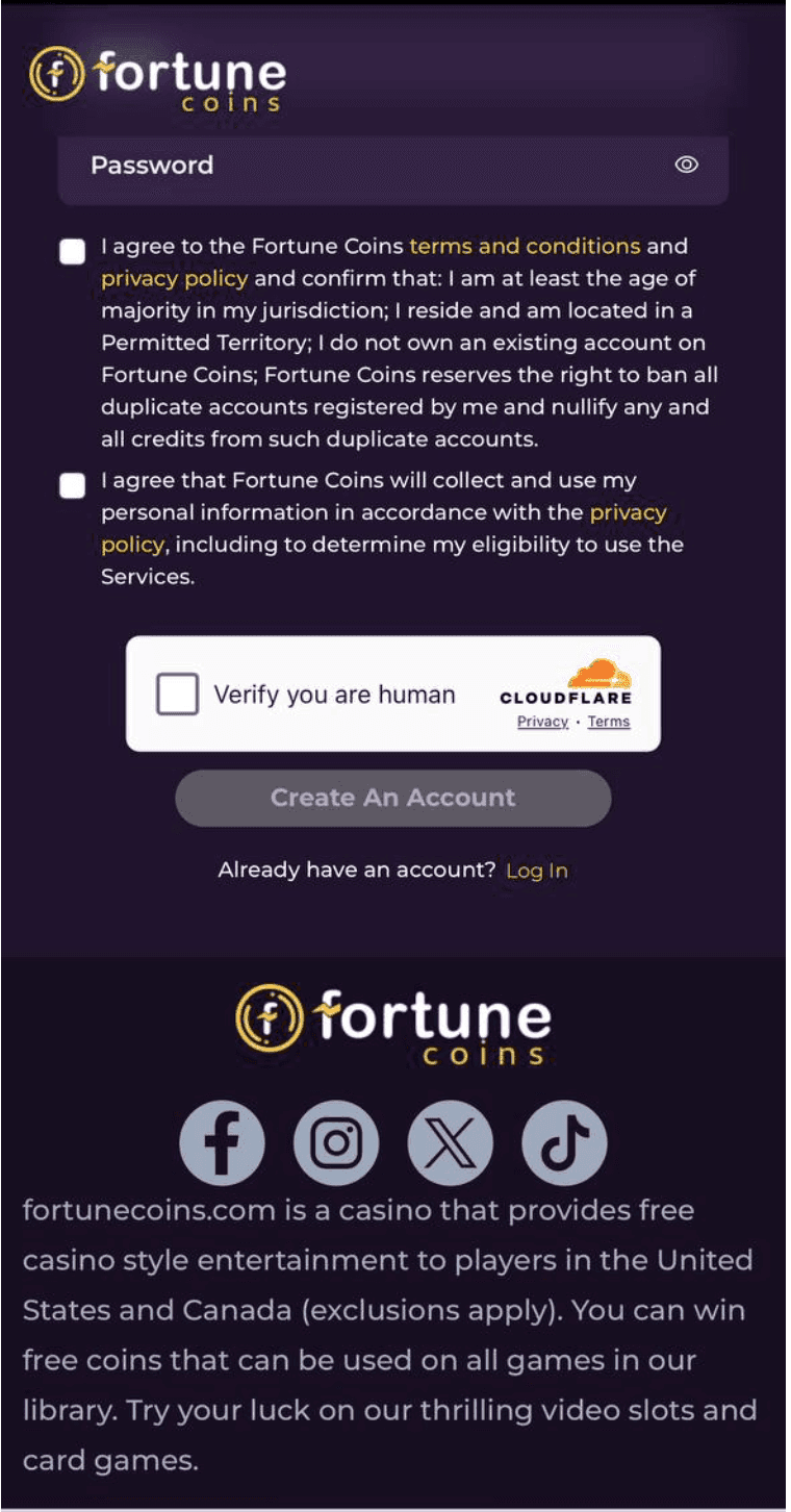 Agree to the site’s terms and conditions bonanza billion