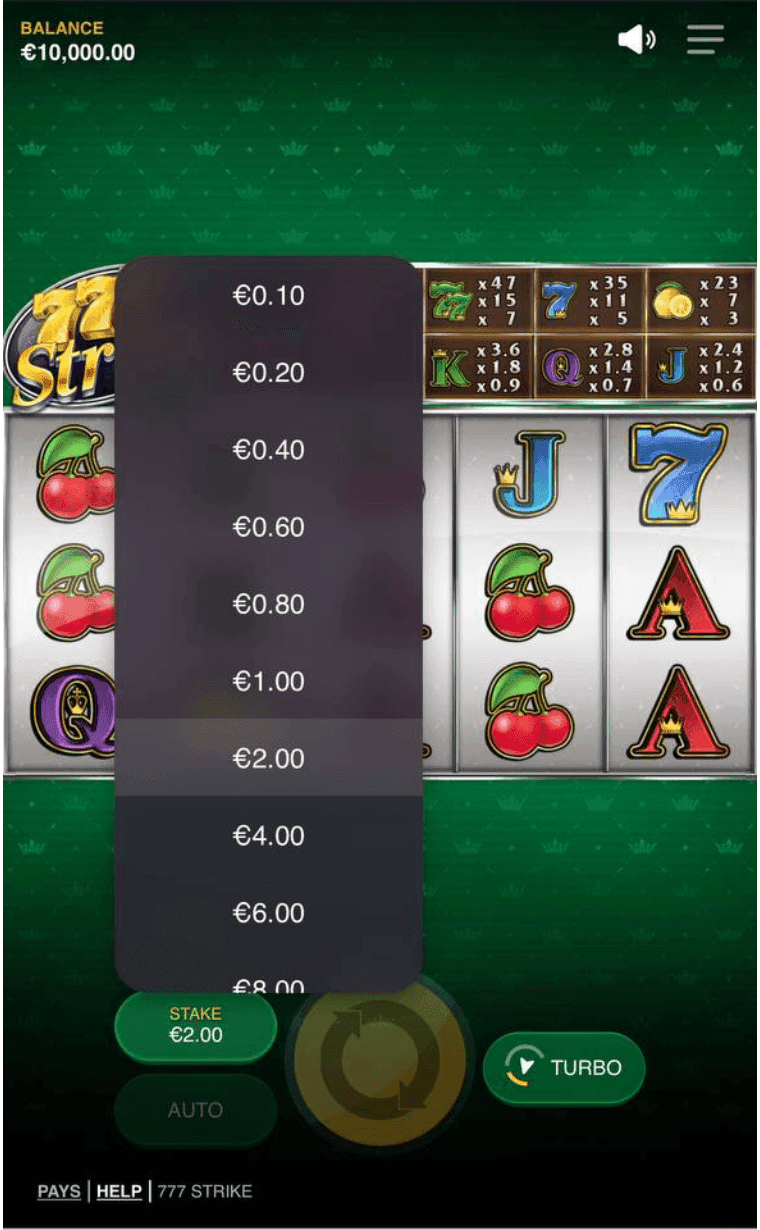 Betting Range 777 slot