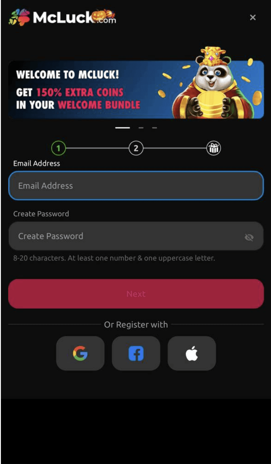 Click Join Now and create your free account