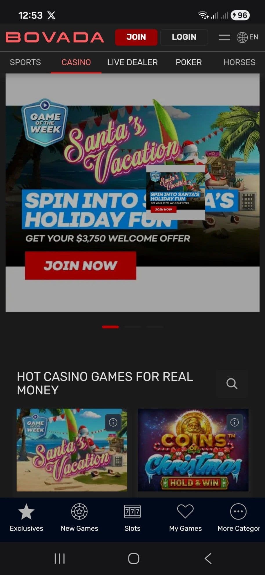 Create an account at any of the suggested US sportsbooks