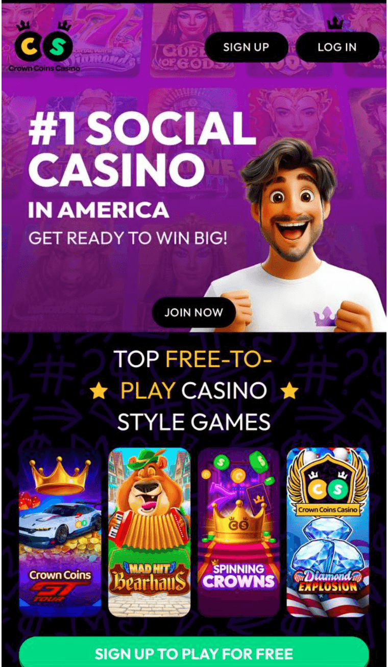 Go to crowncoins.com or any sweepstakes casino