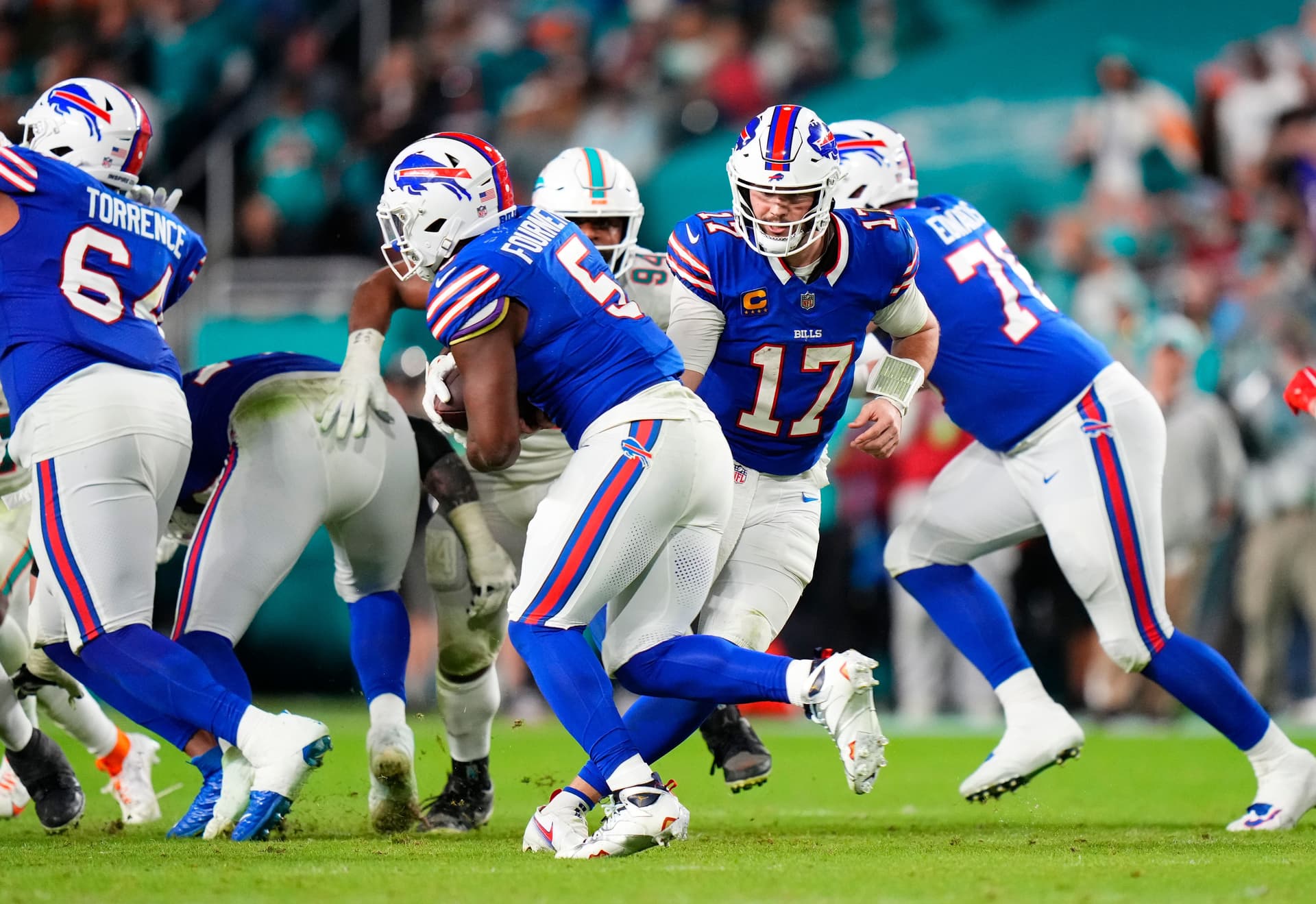 Josh Allen #17 of the Buffalo Bills
