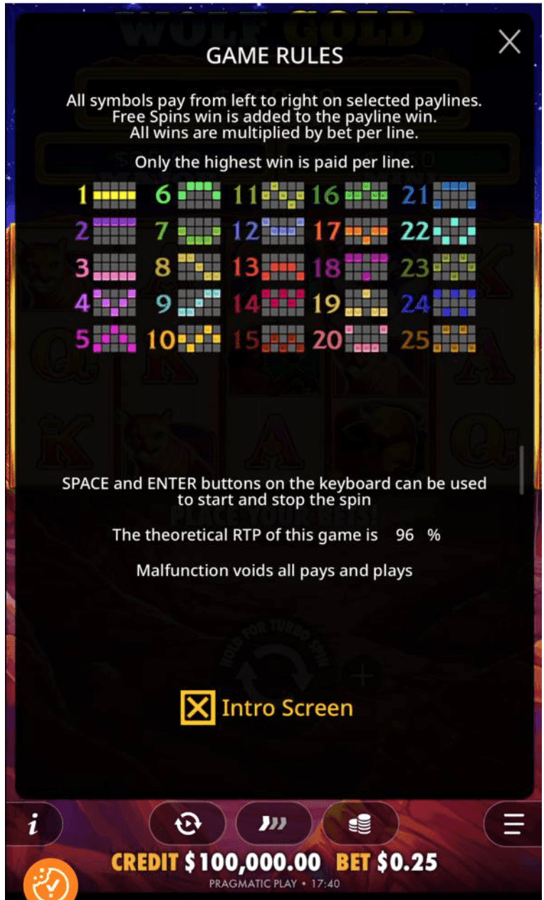 Reels, Rows & Paylines wolf gold