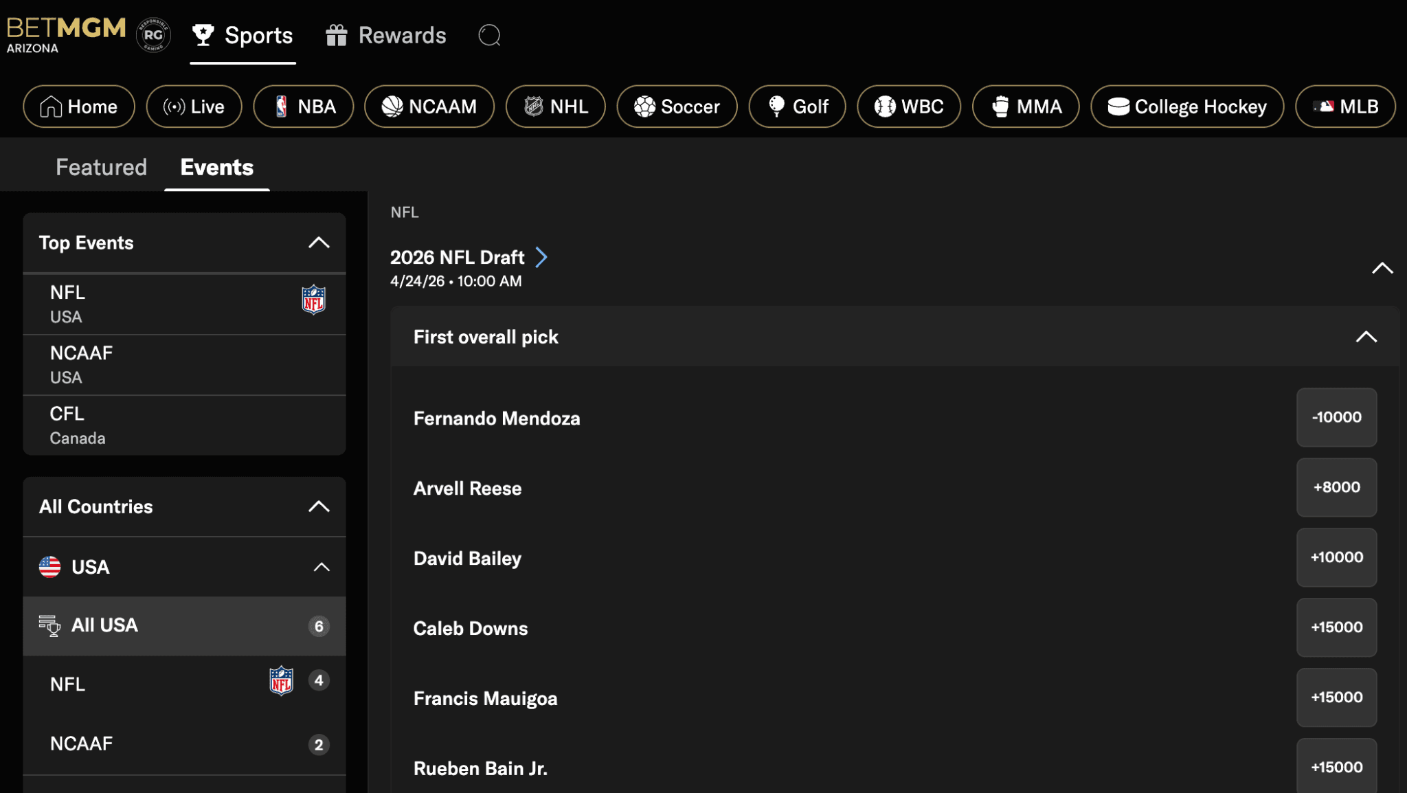 The math is identical to any other American odds market