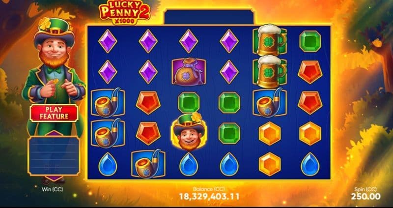 The Lucky Penny 2 x1000 slot machine is a perfect copy of Gates of Olympus, albeit with a different theme.